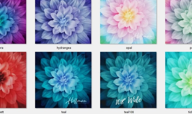 Hoffman California Fabrics, the Dream Big collection features oversized, photorealistic floral panel