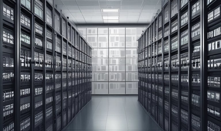 A consultant explaining data governance strategies to attentive business leaders around a conference table.