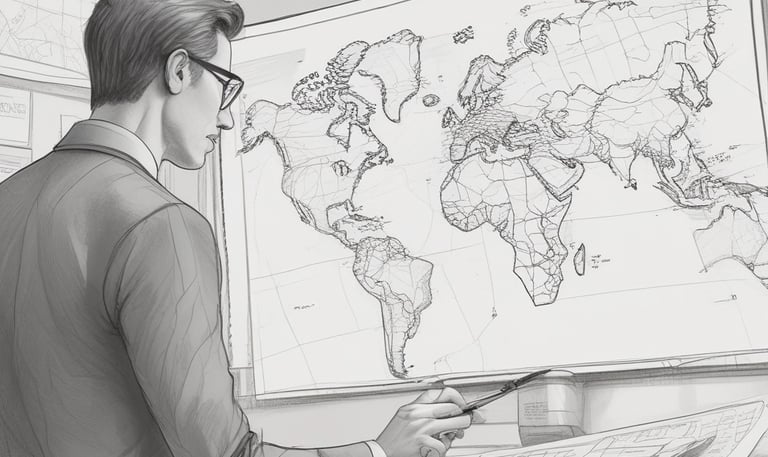 A consultant explaining data governance strategies to attentive business leaders around a conference table.