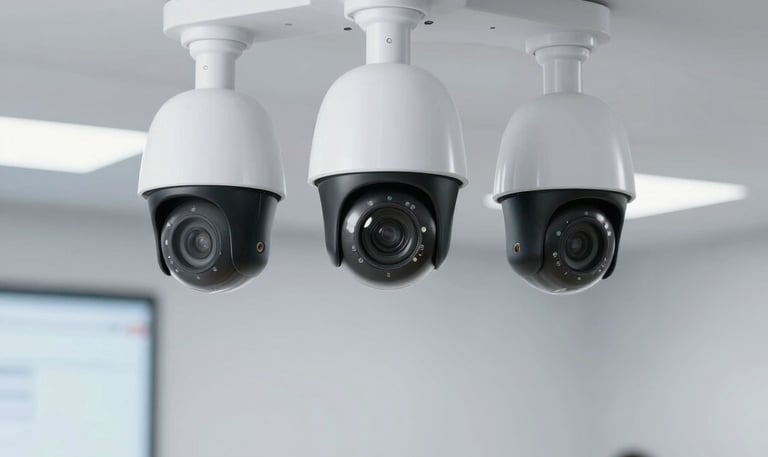 Modern access control panel installed on a sleek office door.