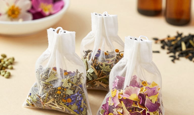 A small group of people smiling and working together around a raised garden bed filled with vibrant plants.