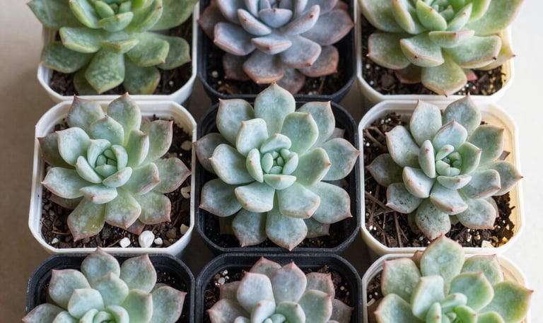 A close-up of hands gently planting seedlings in soft soil, bathed in mellow green light.