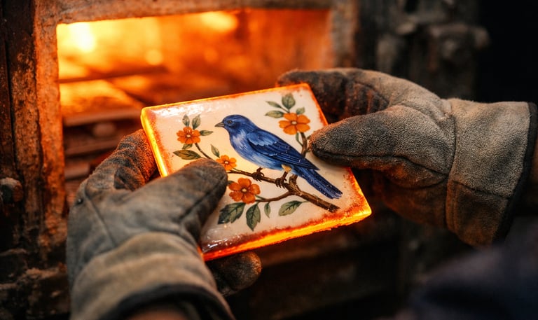 Azulejo recién sacado del horno