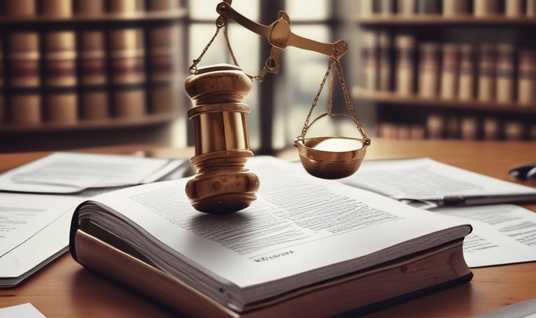 A vibrant building with a yellow facade and a red roof, surrounded by leafy trees and blue skies. The structure has a sign for a Shakti establishment and another sign for a lawyer's office. The windows are framed with green shutters, and there are several plants in front of the building.