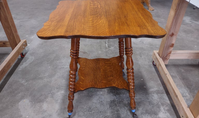 A Parlor table found on the curb restored to it's former glory.