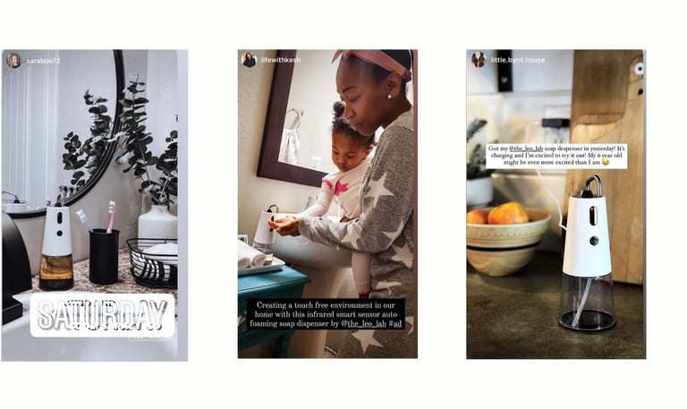 a woman is taking a selfie of her daughter's kitchen