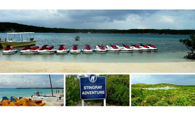 Passeios de jet ski e aventuras aquáticas em Half Moon Cay.