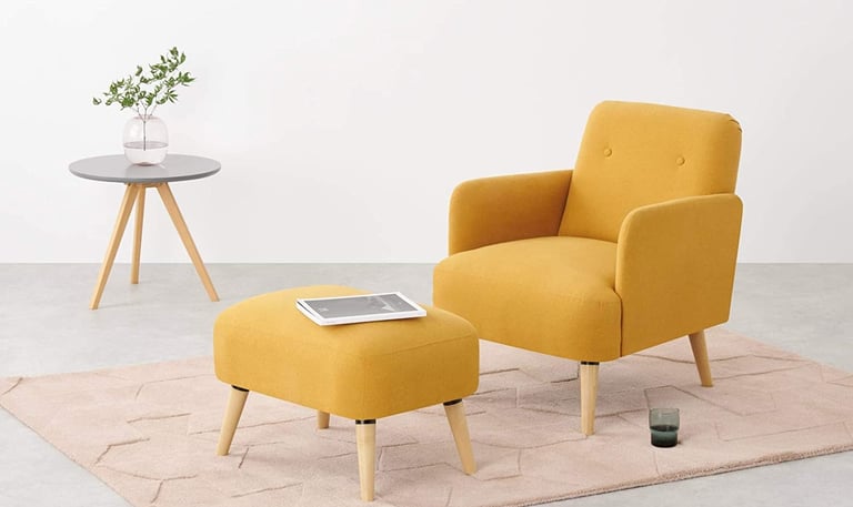 Yellow Sofa chair with automan for rent