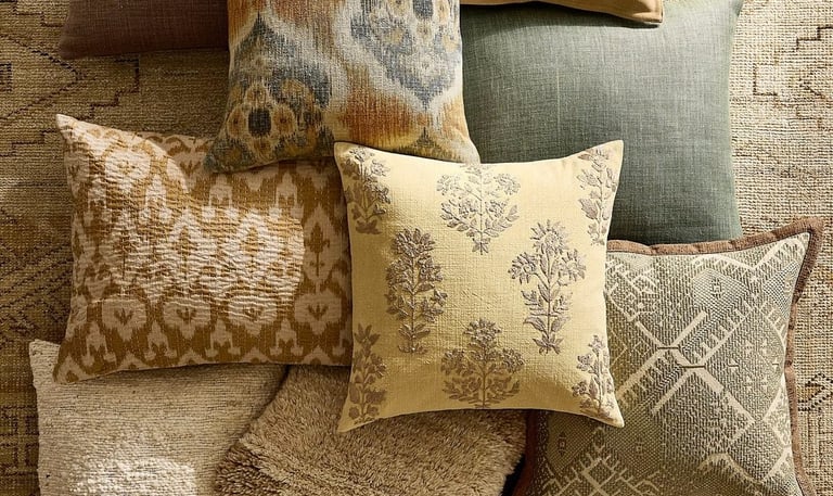 Hand embroidered cushion covers manufacturer in India