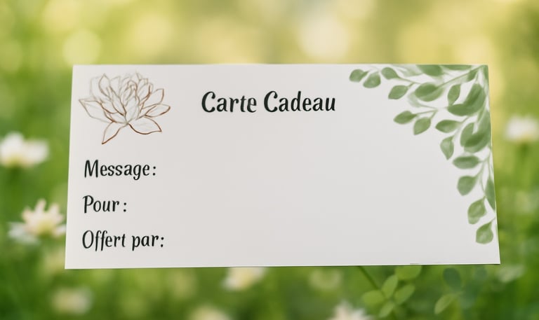 a business card with a picture of a flower