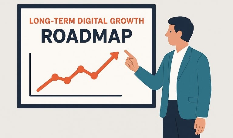 a man pointing at a road map of a road map of a road