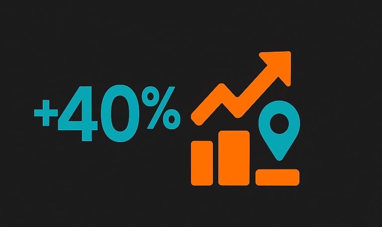 a graphic of a business graphing graphing on a black background