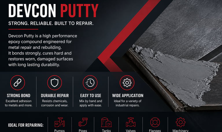 Devcon aluminium and steel repair putty