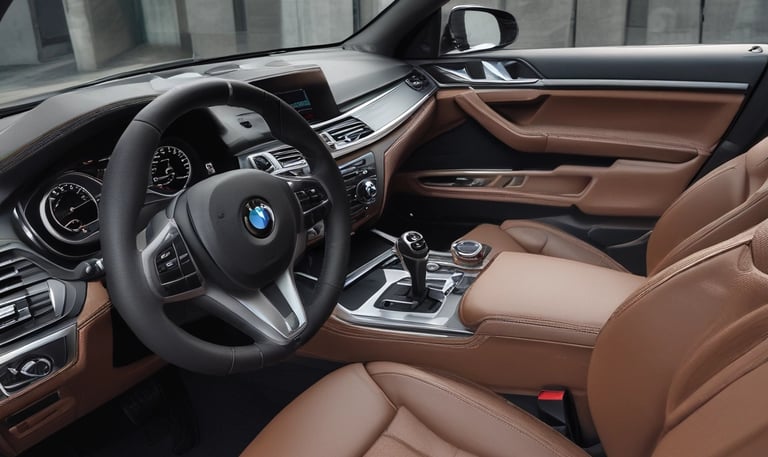 A professional cleaning technician working on a car exterior.