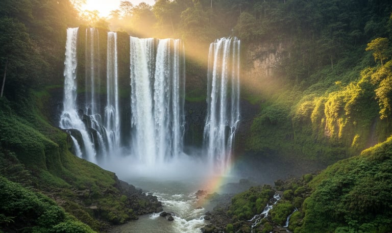 Tumpak Sewu Waterfalls at East Java Indonesia