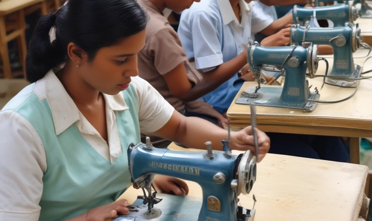 A health camp providing free medical check-ups to locals.