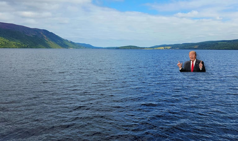 The Pirate spots the Monster on Loch Ness!