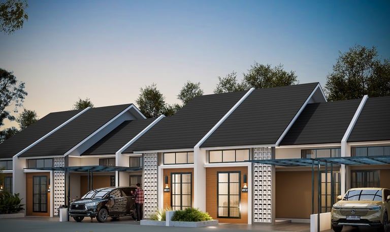 Rumah tipe Andara Luxury Maharupa Village desain modern minimalis di Medan