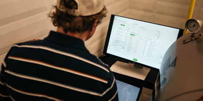 Digital workspace showing technology infrastructure for cloud computing and IT solutions