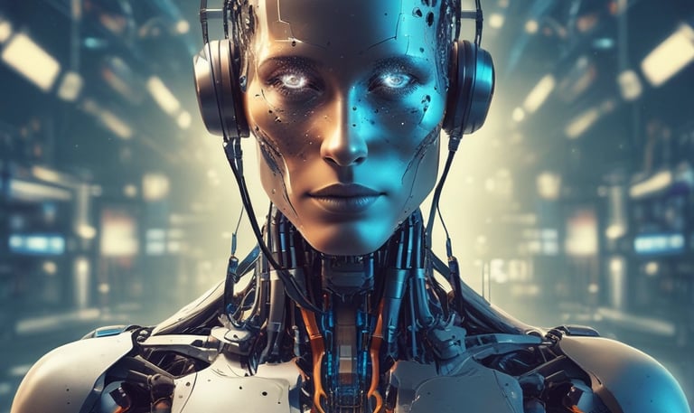 A laptop displays a webpage titled '150 ChatGPT copywriting prompts' with a logo above the text. It suggests using AI to improve copywriting skills. On the left, part of a colorful sandwich is partially visible, adding a contrast to the academic theme on the screen.