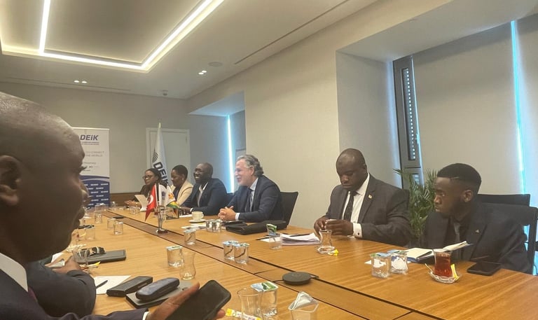 Tanaka Muvezwa at a meeting with DEIK (Foreign Economic Relations Board of Türkiye) to discuss trade