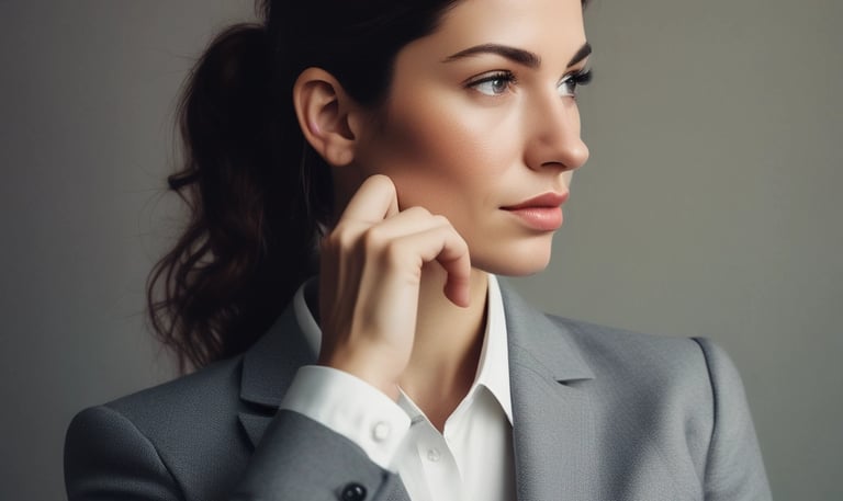 Lady in thought around pressure consultancy