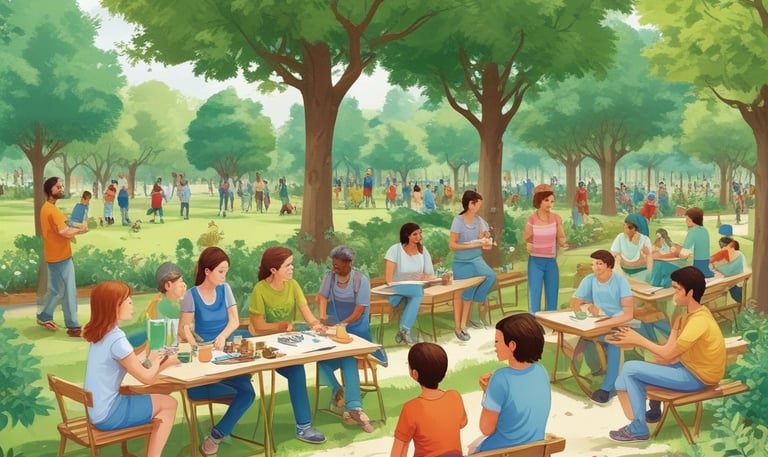 A vibrant community event taking place in Crémieu.