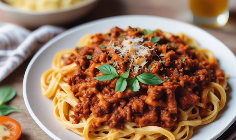 Cooked fettuccine pasta noodles, ready to eat!