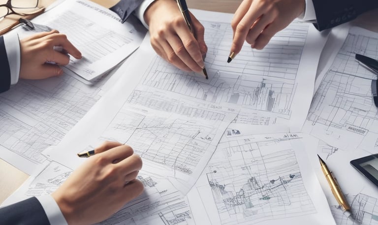 Several overlapping posters with bold text in Vietnamese advertising financial services. Some numbers are highlighted in red, indicating contact information. The posters are worn and layered on a rough urban surface.