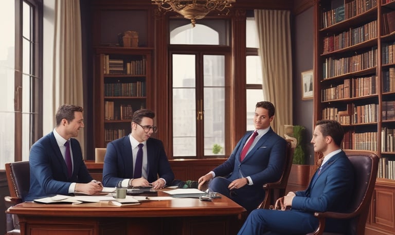 A person wearing a bright red industrial jacket with reflective stripes and a white safety helmet. They are holding a book titled 'Occupational Safety and Health Act' against a plain blue background. The person is smiling and the jacket has a logo on the chest.