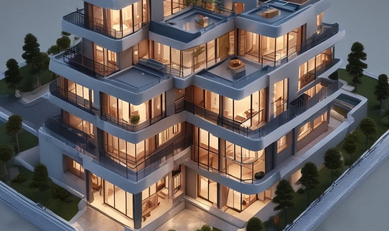 A modern real estate project showcasing elegant architecture.
