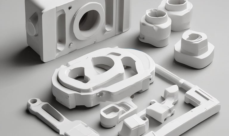 a white plastic object with a camera and some other items