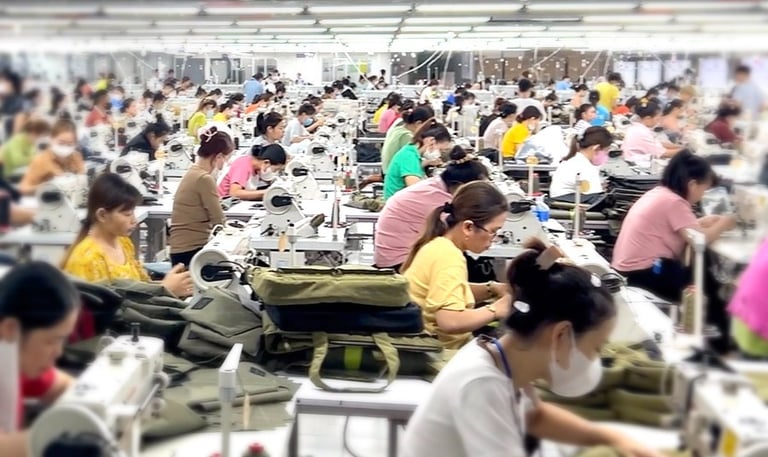 Mens apparel production in Vietnam and China