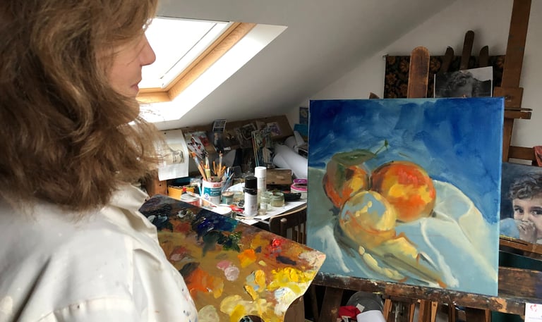 sybille ingold peintre dans son atelier de fontainebleau 3