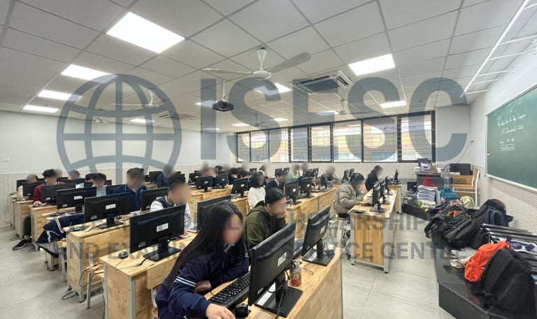 a classroom with a classroom of students and teachers