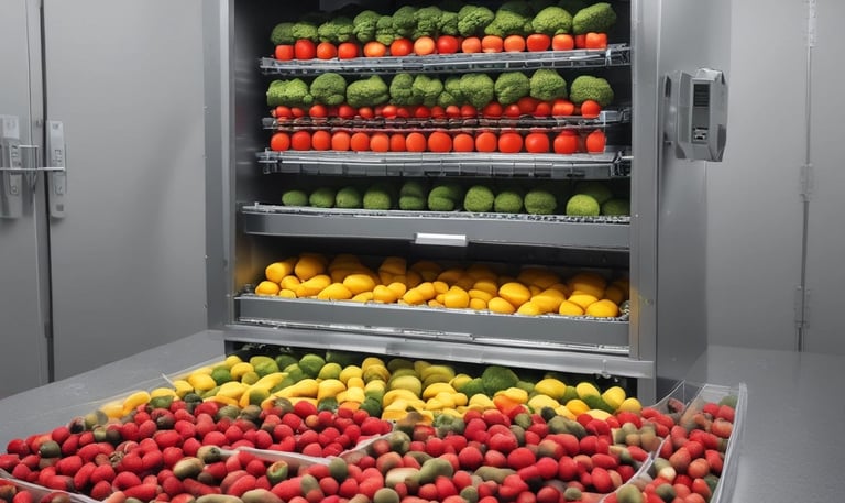 A colorful assortment of natural fruit and vegetable powders.