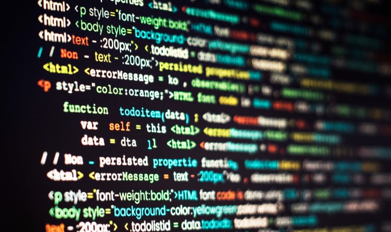 Image of a coding language