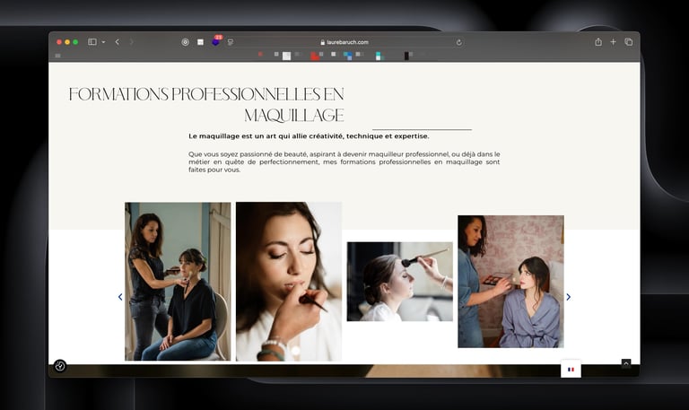 landing page Laure Baruch