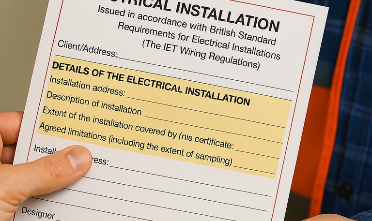Domestic Electrician doing EICR Certificate.