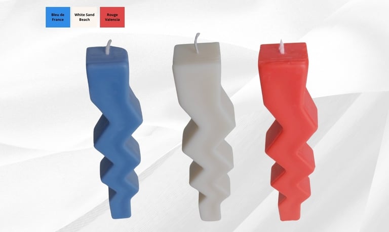 French flag candle blue white red from eclatdeluciole.fr