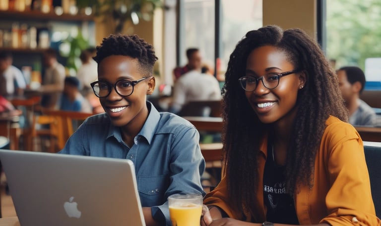 A team collaborating over a large touchscreen showing enterprise software architecture.