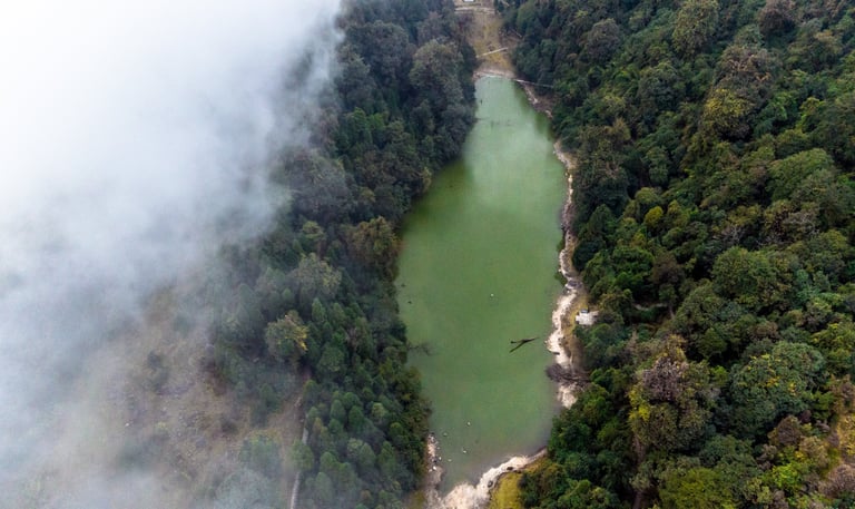 Drone view of Mulkharka Lake