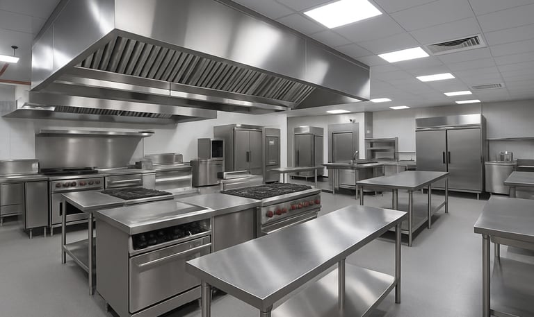 a kitchen with stainless steel steel steel steel steel steel steel steel steel steel steel steel