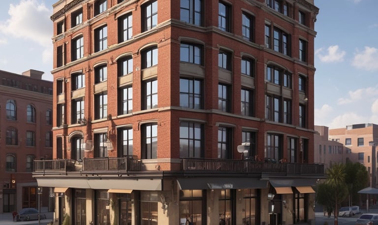 A small coffee shop entrance with a minimalistic sign on the wall reading 'small company coffee.' In front of it, a reflective sandwich board displays the same logo along with opening hours, Monday to Sunday from 10:00 to 19:00. The sidewalk is paved with bricks, leading to a modern interior visible through the door.