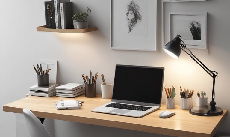 Minimal creative workspace for branding, UX and marketing projects