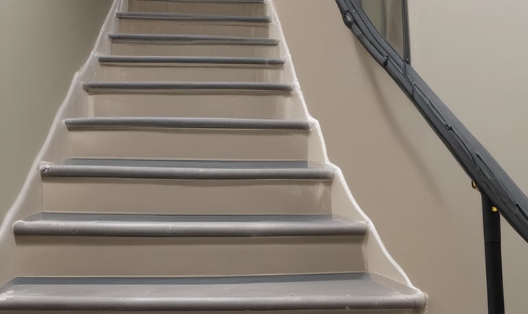 A technician using a carpet cleaning machine in a home.