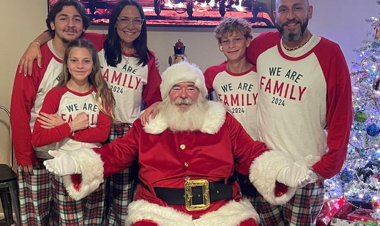 The Santa Cowboy at a Home Viait