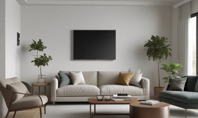 A cozy living room with warm lighting and comfortable seating, inviting a sense of calm and community.