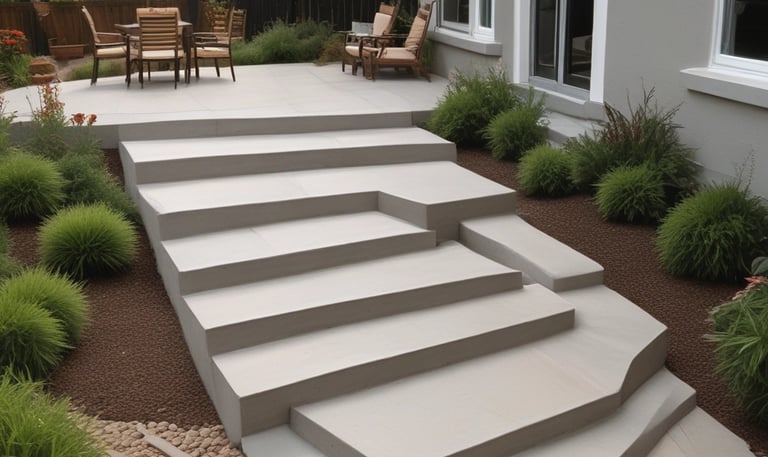 Freshly poured concrete driveway with clean edges in a suburban Madison neighborhood.