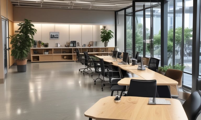 Side-by-side photos of a kitchen before and after renovation featuring clean lines and neutral tones.